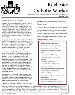 Saint Joe's Newsletter- Spring 2009